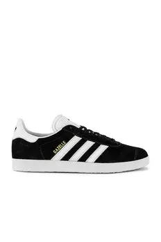 Кроссовки Gazelle Foundation Adidas Originals, цвет Black & White & Gold Metallic