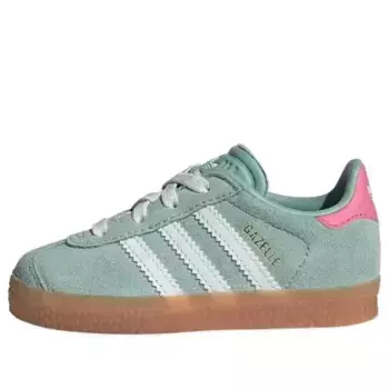 Кроссовки gazelle 'hazy green white pink' Adidas, зеленый