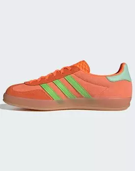 Кроссовки Gazelle Indoor оранжевого и бирюзового цвета adidas Originals