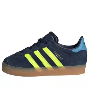 Кроссовки gazelle 'night indigo solar yellow' Adidas, синий