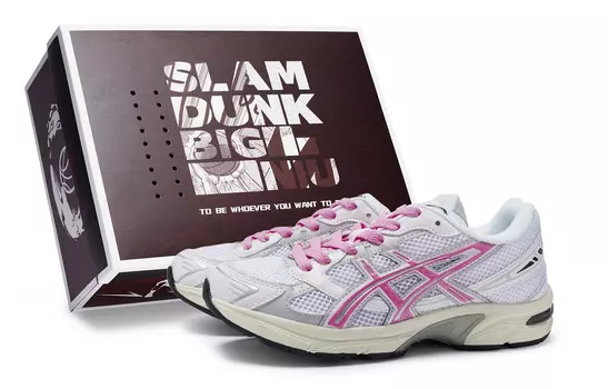 Кроссовки Gel-1130 унисекс с низким верхом серые/белые/розовые Asics