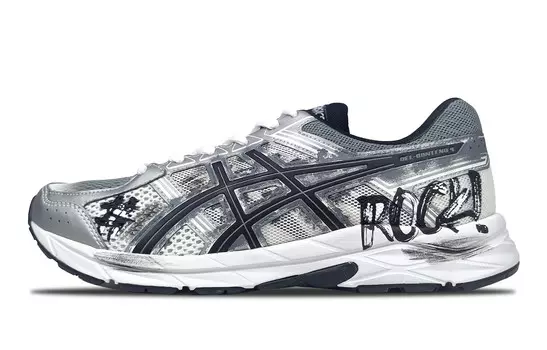 Кроссовки Gel-Contend 4 мужские с низким верхом, черный, серый, белый Asics