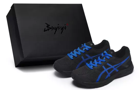 Кроссовки Gel-Contend 4 женские с низким верхом, черные/синие Asics