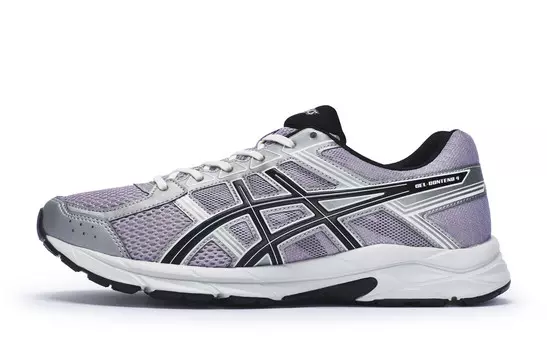 Кроссовки Gel-Contend 4 женские с низким верхом, серебристые/черные/фиолетовые Asics