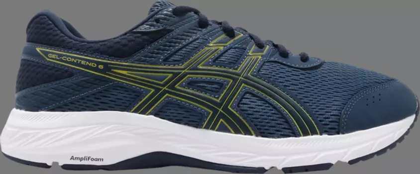 Кроссовки gel contend 6 extra wide 'grand shark' Asics, синий