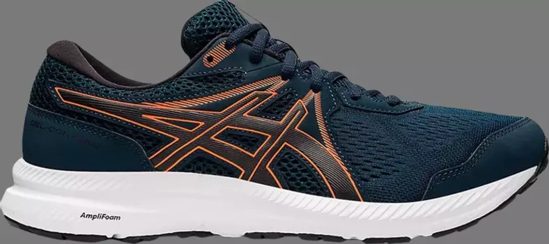 Кроссовки gel contend 7 'french blue black' Asics, синий