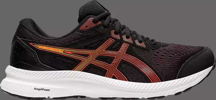 Кроссовки gel contend 8 'black cherry tomato' Asics, черный