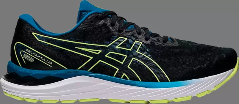 Кроссовки gel cumulus 23 'black glow yellow' Asics, черный