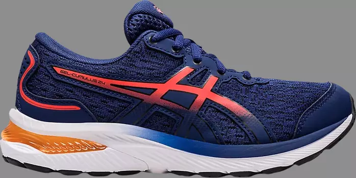 Кроссовки gel cumulus 24 gs 'deep ocean cherry tomato' Asics, синий