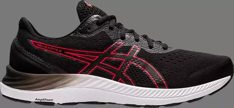 Кроссовки gel excite 8 4e wide 'black electric red' Asics, черный