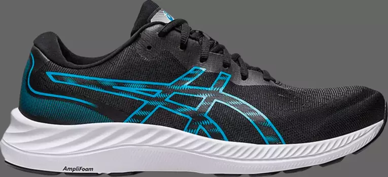 Кроссовки gel excite 9 'black island blue' Asics, черный