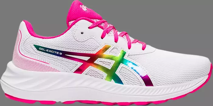 Кроссовки gel excite 9 gs 'white pink glow' Asics, белый