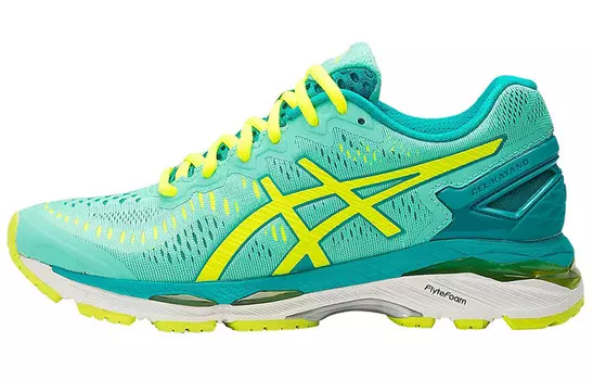 Кроссовки Gel-Kayano 23 женские с низким верхом, желтые/зеленые Asics