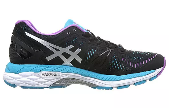 Кроссовки Gel-Kayano 23 женские с низким верхом, черные/фиолетовые/серебристые Asics