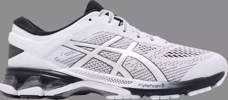 Кроссовки gel kayano 26 'white black' Asics, белый