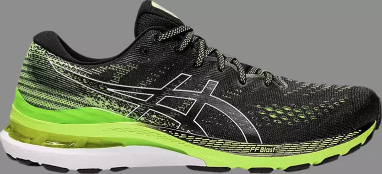 Кроссовки gel kayano 28 'black hazard green' Asics, черный