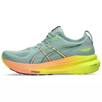 Кроссовки Gel-Kayano 31 женские с низким верхом, зеленые/желтые/оранжевые Asics