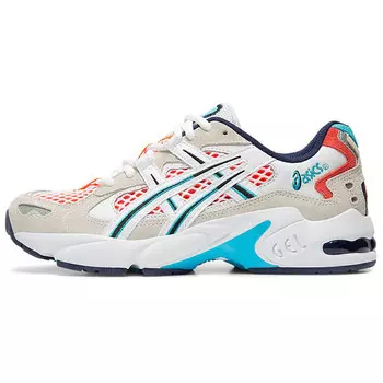 Кроссовки Gel-Kayano 5 женские с низким верхом, белые/синие/оранжевые Asics