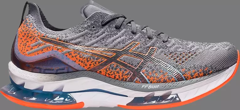 Кроссовки gel kinsei blast 'sheet rock shocking orange' Asics, серый