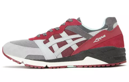 Кроссовки Gel-Lique Running унисекс с низким верхом серые/красные Asics