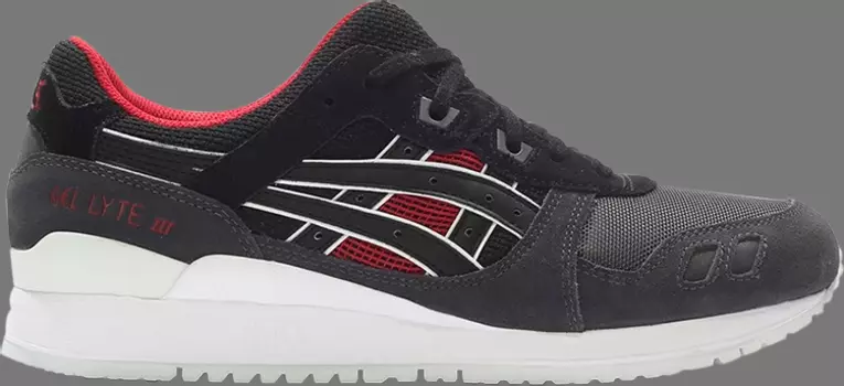 Кроссовки gel lyte 3 'dark grey red' Asics, серый