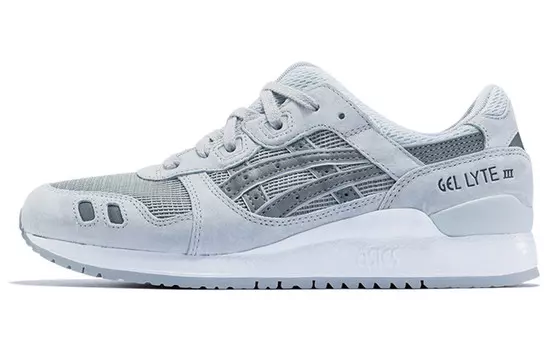 Кроссовки Gel-Lyte 3 унисекс с низким верхом светло-серые/белые Asics
