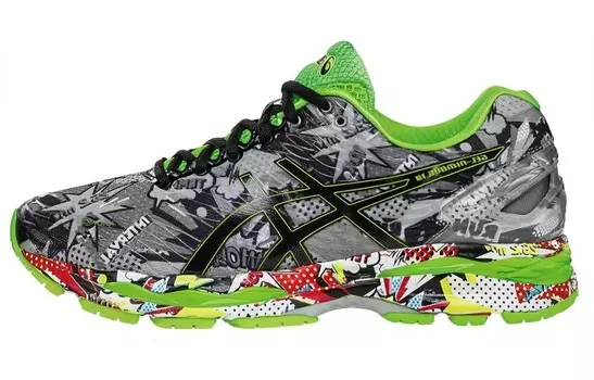 Кроссовки GEL-Nimbus 18 мужские с низким верхом, черные/зеленые Asics