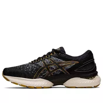 Кроссовки гель нимбус 22 вязка Asics, черный