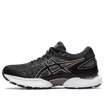 Кроссовки гель нимбус 22 вязка Asics, черный