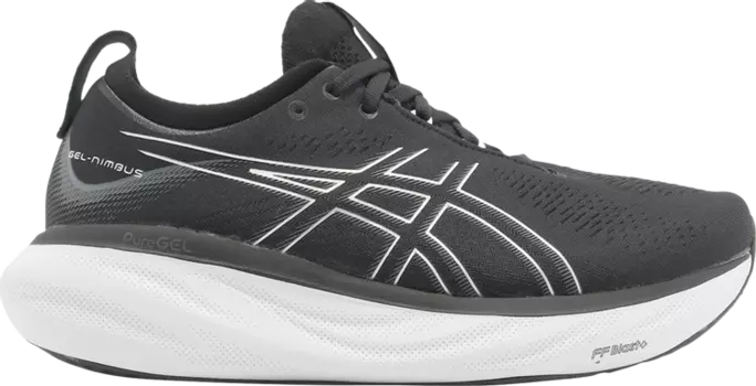 Кроссовки Gel Nimbus 25 4E Wide 'Black Pure Silver', черный