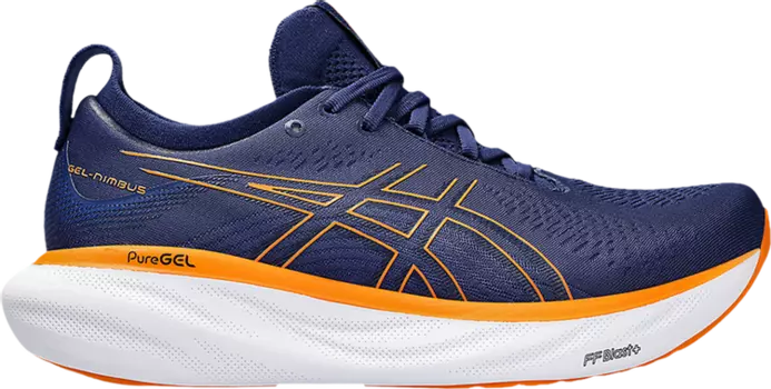 Кроссовки Gel Nimbus 25 Wide 'Deep Ocean Bright Orange', синий