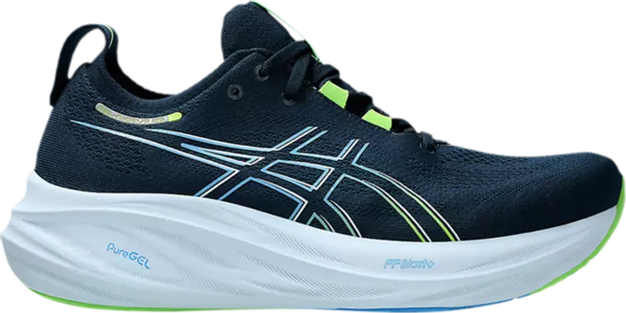 Кроссовки Gel Nimbus 26 Wide 'French Blue Electric Lime', синий