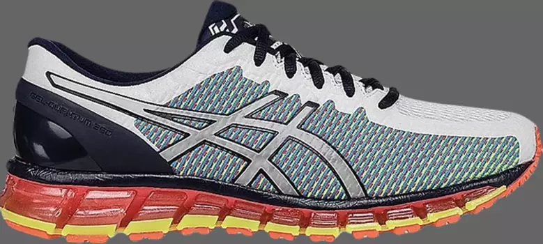 Кроссовки gel quantum 360 cm 'white navy safety yellow' Asics, белый