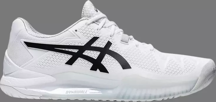 Кроссовки gel resolution 8 'white black' Asics, белый