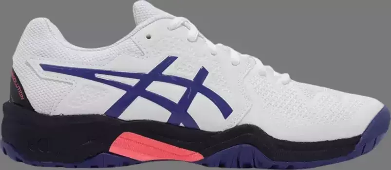 Кроссовки gel resolution 8 gs 'white lapis lazuli blue' Asics, белый