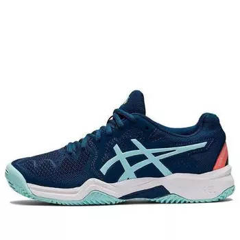 Кроссовки gel resolution 8 'light indigo clear blue' Asics, синий