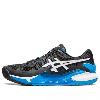Кроссовки gel resolution 9 'black blue' Asics, черный
