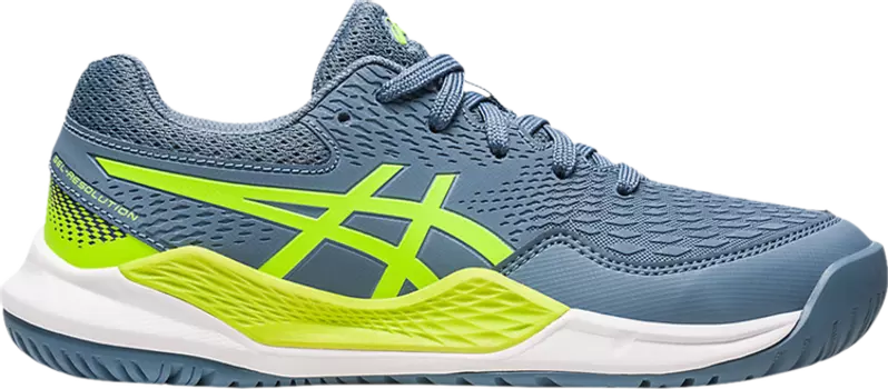 Кроссовки Gel Resolution 9 GS 'Steel Blue Hazard Green', синий