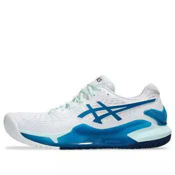 Кроссовки gel-resolution 9 'white teal blue' Asics, белый