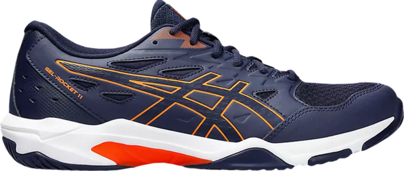 Кроссовки Gel Rocket 11 Wide 'Peacoat Shocking Orange', синий