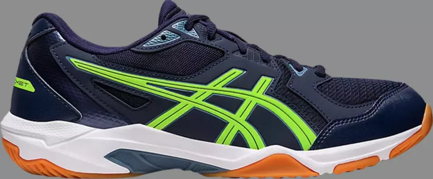 Кроссовки gel rocket 2e wide 'midnight hazard green' Asics, синий