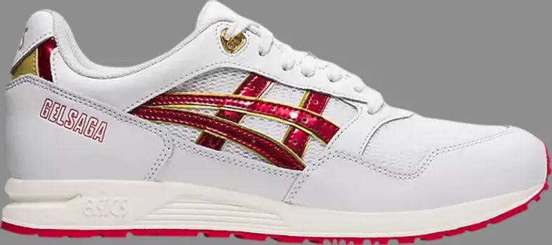 Кроссовки gel saga 'white speed red' Asics, белый