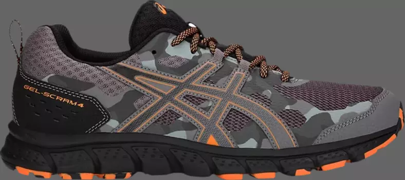 Кроссовки gel scram 4 'carbon lava orange camo' Asics, серый