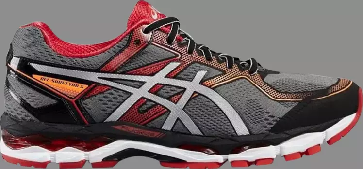 Кроссовки gel surveyor 5 'black silver vermilion' Asics, серый
