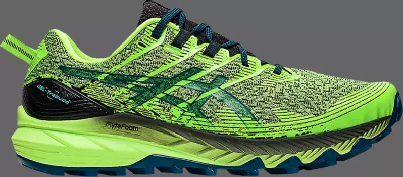 Кроссовки gel trabuco 10 'hazard green' Asics, зеленый