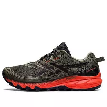 Кроссовки gel trabuco 10 'mantle green red' Asics, зеленый