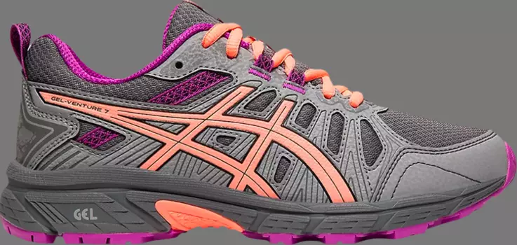 Кроссовки gel venture 7 gs 'metropolis orange pink' Asics, синий