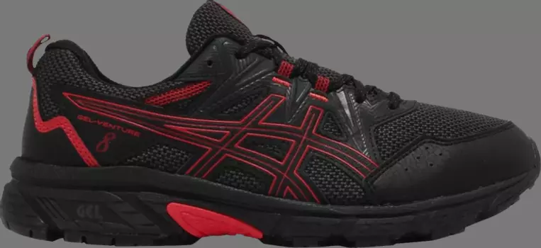 Кроссовки gel venture 8 4e wide 'black eletric red' Asics, черный