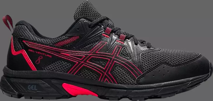 Кроссовки gel venture 8 'black electric red' Asics, черный