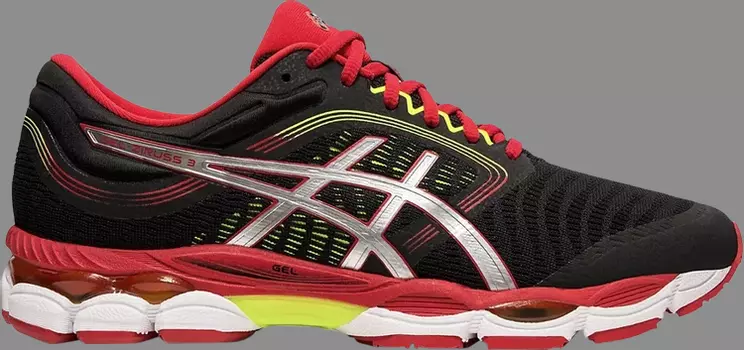 Кроссовки gel ziruss 3 'black red' Asics, черный